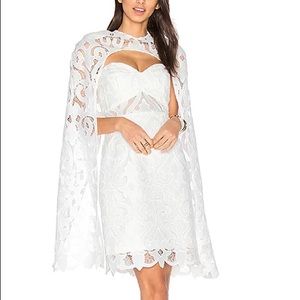 Thurley Kalessi Cape Dress White Lace